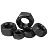 Tuerca Hexagonal de Acero Inoxidable 304 Negra Din934 Tuerca Negra Electrodepositada Colección de Tapas de Tornillo M2M2.5M3-M20