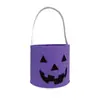 Bolsa Tote de Feltro para Halloween, Novo Balde de Abóbora de Feltro Cartoon de Grande Capacidade, Pequena Bolsa Tote Cesto de Armazenamento de Feltro