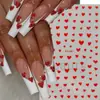 Pegatinas Transfronterizas para Uñas Nuevas Corazón Romántico del Día de San Valentín Rosa Rojo Tamaño Corazón Corazón Melocotón Pegatinas Adhesivas para Uñas