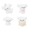 Figurita de Cachorro con Lazo Lindo para Paisaje en Miniatura, Muñeca, Accesorios de Decoración para Casa de Muñecas DIY, Adornos Pequeños para Coche y Escritorio