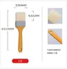 Fabricante en stock mango de madera cerdas de cerdo pincel de pintura pincel para barbacoa sin pelusa pincel de pelo plano herramientas de ferretería pincel de pintura