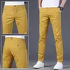 Pantalones casuales versátiles y de moda de marca francesa de alta gama para hombre, pantalones ajustados tipo skinny, disponibles en varios colores, nuevo modelo de verano