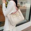 Bolso de Paja de Diseño Nicho para Mujer de Gran Capacidad Personalizado Hermoso Estilo Occidental Casual Lazo Hombro Tote