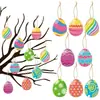 Nuevos Adornos Colgantes de Huevo Decorativo de Pascua Conejo Fiesta de Carnaval Huevo Decorativo Colgante de Etiqueta Pequeña