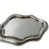 Exportación Transfronteriza Ins Bandeja de Almacenamiento para Joyería Sencilla Creativa Placa Blanca S Adornos Decorativos Bandeja para Joyería Galvanizada