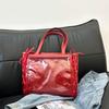 Bolsa Popular Japonesa de Cinta para Dolor Lazo Lindo Gran Capacidad Costura Transparente de Hombro de Mano Bolso Tote de Moda