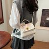 Bolsa Mensageira Tote Satchel Retrô de Luxo para Mulheres 2025 Novo Estilo Couro Genuíno Moda Versátil Ombro Único Transversal