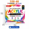 12 piezas de marcadores acrílicos de 24 colores de doble punta con puntas de pincel suave de doble color para dibujo a mano, graffiti y pintura artística DIY