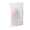 Bolsa de Archivo Transparente, Bolsa Gruesa Impermeable con Cremallera Escarchada, Bolsa con Cremallera A4, Estuche para Exámenes Públicos y Examen de Ingreso a la Universidad, Bolsa de Empaque para Ropa Interior