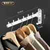 Estante plegable para ropa de acero inoxidable sin perforación, transfronterizo, para hotel, apartamento, balcón, montado en la pared, perchero móvil para ropa, sombrero, barra para ropa