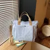 Bolsa de mano con lunares, serie de tono cálido y luz suave, estilo coreano, para joven dama, sensación relajada, bolso cruzado para ir de compras