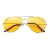 3026 Óculos de Sol Sapo Visão Noturna para Homens e Mulheres Metal Retro Polarizado Amarelo Óculos de Sol Visão Noturna Venda no Atacado de Barraca de Rua