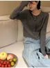 Cárdigan de Punto Suave Estilo Perezoso Otoño de Lino para Mujer 2026 Nuevo Coreano Casual Versátil Suéter Top de Manga Larga