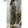 Traje Casual de Moda 2025 Algodón y Lino Talla Grande Holgado Top Estampado Pantalones Harem de Lino Conjunto Casual de Dos Piezas