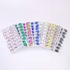 Boutique K9 Cosido a Mano Diamante Blanco Ab Coloridos Zapatos Planos Fondo de Cristal Doble Agujero Forma de Gota de Agua Diamante Ropa DIY Joyería Accesorios de Boda