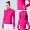 Ropa deportiva de otoño e invierno para mujer, nueva chaqueta de yoga de manga larga para correr, ajustada, adelgazante, deportiva, de alta elasticidad, para primavera