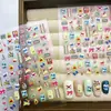 Série Popular de Pets Fofos Adesivos Cartoon para Nail Art Flor 5D em Relevo Laço Papelaria Adesivos para Unhas Atacado