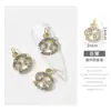 Joia Popular de Liga com Cravação de Diamantes Circulares - Modelo Novo dos Doze Signos do Zodíaco, Arte de Unha para Ponta dos Dedos com Os Doze Signos Tridimensionais
