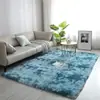 Alfombra Larga de Felpa Tie-Dye Tinta Graduada 2026 para Sala de Estar en Casa, Alfombrilla para Mesa de Café, Alfombrilla de Felpa de Cobertura Total para Dormitorio