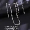 Nuevo Estilo Nudo de Cerdo Grueso Acero Inoxidable Accesorio Pulsera Collar Personalizado Gama Alta Acero de Titanio Juego de Joyería Mayoreo