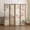 Biombo Estilo Chino para Sala de Estar y Dormitorio, Moderno Sencillo Entrada de Casa Madera Maciza Plegable Móvil