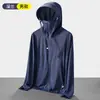 Chaqueta Deportiva de Verano para Exteriores con Protección Solar para Mujer, Chaqueta de Piel de Secado Rápido con Protección UV, Chubasquero de Manga Larga para Hombre, Transpirable