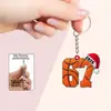 Colgante 67 Llavero 67 Decoración Navideña Personalizada de Acrílico Colgante Forma de Bola Transfronterizo Plano 2D Estilo Simple Otros