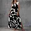 Comercio Exterior Europeo y Americano Transfronterizo Ropa de Mujer Amazon Moda Verano 2026 Vestido Largo Estampado Casual Holgado