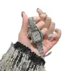 Reloj de Mujer Pequeño con Esfera Completa de Diamantes en Forma de Barril, Moderno, Ligero, Lujoso, Exquisito, Compacto, Resistente al Agua con Incrustaciones de Diamantes, Correa de Acero, Reloj de Cuarzo