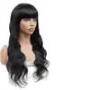 Peluca Nueva de Amazon Transfronteriza con Flequillo y Ondas Grandes Peluca Fibra Química Natural Peluca Completa Fabricante Stock Listo