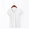 Camiseta de verano de estación europea para mujer, nueva chaqueta modal de manga corta, sencilla, ajustada, de color liso, de una generación de K266A