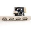 Tarjeta USB PCI Tarjeta USB2.0 Tarjeta de expansión PCI Tarjeta de conversión PCI a 4 puertos USB VIA