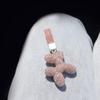 Llavero colgante de oso violento de caricatura de diamante en polvo ligero, accesorios de decoración colgante de muñeca exquisita tridimensional