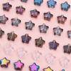 10 Estrellas Pentagonales de Vidrio Multicolor Chapado Color Aurora Cristales Mágicos Cuentas Accesorios de Material para Pulsera DIY Hecha a Mano
