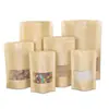 Bolsas de té de papel kraft, bolsas autosellables, bolsas selladoras de alimentos, bolsas para envasar frutas secas, las bolsas de té de papel kraft son simples y prácticas