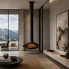 Chimenea de Fuego Real para Exteriores Estufa de Mesa a Gas Alcohol Fuego Calefacción Patio Hotel B&B Villa Fabricante Personalizado Suministro Directo