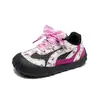 Sapatos de Treino Moral Retrô Infantil 2025 Início do Outono Novos Casuais Antiderrapantes de Sola Macia Sapatos Esportivos para Meninos e Meninas Sapatos Bebê Forrest Gump