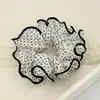 Nuevo Scrunchie con Borde de Lunares, Estilo Perezoso, Elástico Elegante para Cola de Caballo, Cuerda Elástica Alta para Moño, Diadema