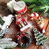 Qingdi Natal transfronteiriço pintado especial forma bola pingente plástico pequenos enfeites saco de presente de Natal guirlanda de carro decorações