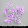 Flor artificial morada ceremonia de boda salón de bodas camino principal arreglo floral techo decoración arco de bienvenida hotel fila de flores flores falsas