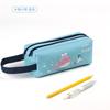 Estuche de Lona Oxford de Dibujos Animados de Doble Capa con Doble Cremallera, Gran Capacidad, Estuche Portátil para Estudiantes para Almacenamiento, Bolsa de Papelería, Tendencia de Estilo Coreano