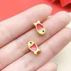 Dorado antiguo dorado sordo pez dorado grande koi carpa roja cuentas espaciadoras diy collar pulsera hecha a mano accesorios de joyería