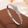 Conjunto de Pulseira Aberta e Anel de Cabeça de Leopardo Totalmente Cravejado de Diamantes de Luxo, Banhado a Cobre com Ouro Real e Inlaid com Zircônia, Design de Elo de Corrente, Joias Femininas