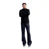 Pantalones a cuadros retro americanos para hombre, delgados de primavera y otoño, de alta calle acampanados, holgados rectos casuales deportivos