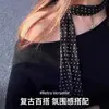 Faixa de Cabelo Longa com Bolinhas Retrô para Primavera e Verão, Fashion e Versátil, com um Toque de Luxo, Fita Decorativa para Pescoço