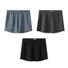 Ropa interior de hombre Huajielong de malla de seda helada, color liso, al por mayor, de cintura media, talla grande, transpirable, calzoncillos tipo bóxer para hombre, disponible para dropshipping