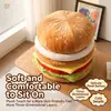 Taburete de almacenamiento de hamburguesa para uso doméstico, taburete para cambiarse los zapatos, taburete bajo, taburete de almacenamiento de peluche y bocadillos, taburete de almacenamiento de hamburguesa plegable