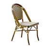 Atacado de fábrica mesas e cadeiras de rattan pátio de jardim tubo de alumínio trançado Lazer cafeteria externa mesas e cadeiras de rattan