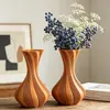 Vaso artístico criativo com textura espiral, disponível em várias cores, para decoração suave de mesa em casa e arranjo de flores secas