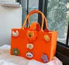 Bolso de Fieltro de Celebridad de Internet, Bolsa de Regalo de Alta Gama, Bolso Tote Pequeño de Fieltro de Dibujos Animados, Bolso de Mano Souvenir de Luna Llena